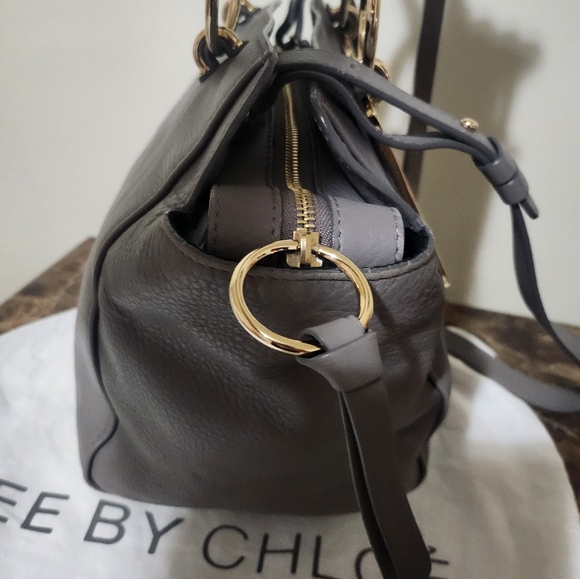 See By Chloe Paige Grey Leather 2way Shoulder Bag, Dustbag & COA EUC - Picture 9 of 15